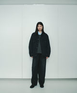 KOJIMA 17.5oz DENIM TUCK PANTS_BLACK