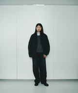 KOJIMA 17.5oz DENIM TUCK PANTS_BLACK