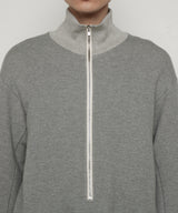 JEWEL COTTON SWEAT ZIP PULLOVER