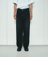 KOJIMA 17.5oz DENIM TUCK PANTS_BLACK