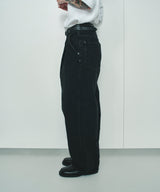 KOJIMA 17.5oz DENIM TUCK PANTS_BLACK