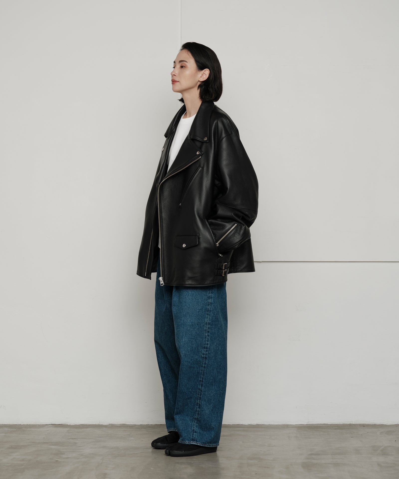 WAGYU LEATHER OVERSIZED JACKET/日本産革の四大産地の一つ兵庫県