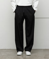 WOOL GABARDINE WIDE PANTS