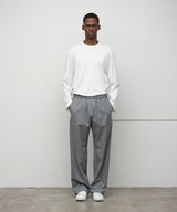 WOOL GABARDINE WIDE PANTS