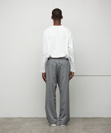 WOOL GABARDINE WIDE PANTS