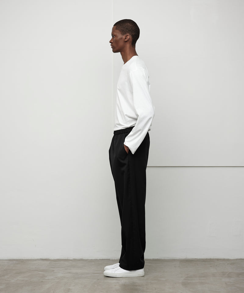 WOOL GABARDINE WIDE PANTS