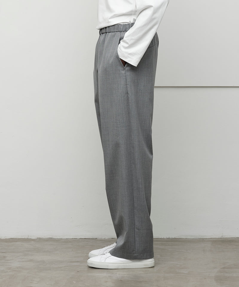 WOOL GABARDINE WIDE PANTS