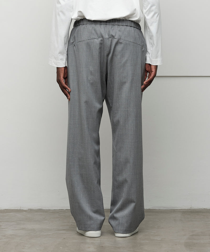 WOOL GABARDINE WIDE PANTS