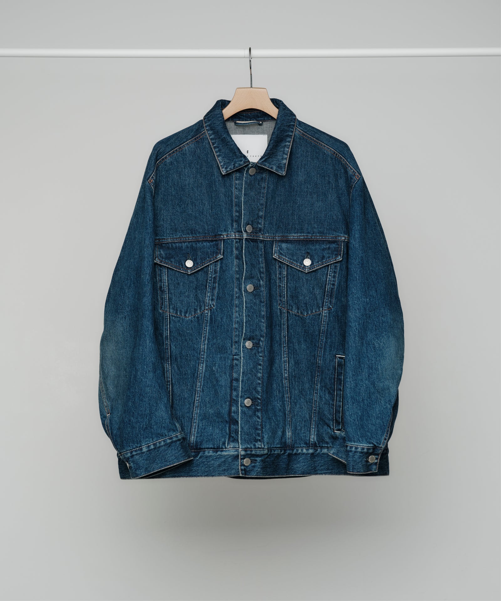 美品 T-JACKET インディゴ染め リネン混 シャンブレー ジャケット S TS DESIGN()×美東 匠シルバー インディゴ染めジャケット 5116S3